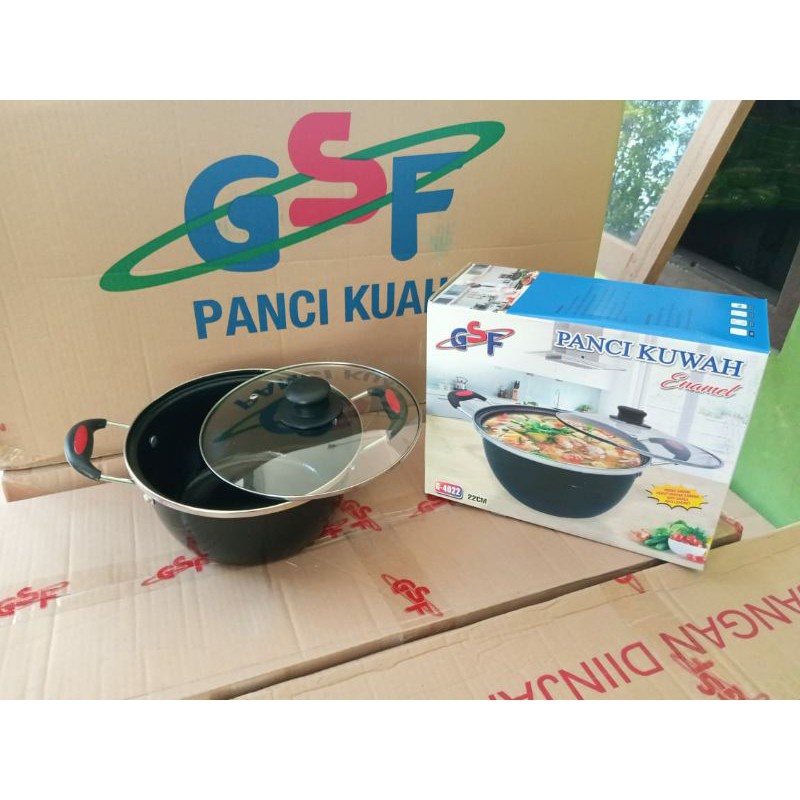 panci kuah enamel gsf 22cm