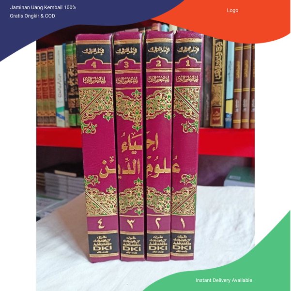 IHYA' Kitab ihya dki Ihya Ulumiddin DKI Kuning 4 JILID ihya'ulumuddin 4 jilid dki kertas kuning