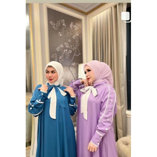 Gamis Polos Kancing Samping Shellasaukia