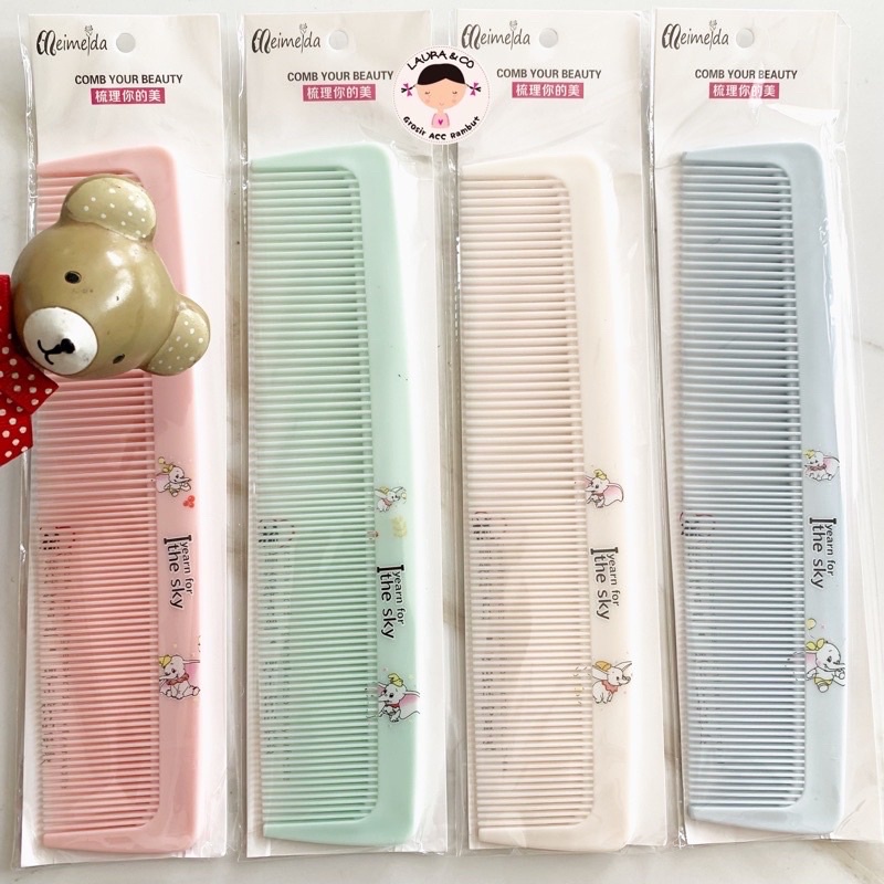 Sisir Besar Lucu 21cm Gambar Korea Kpop Warna Karakter isi 10pc Grosir