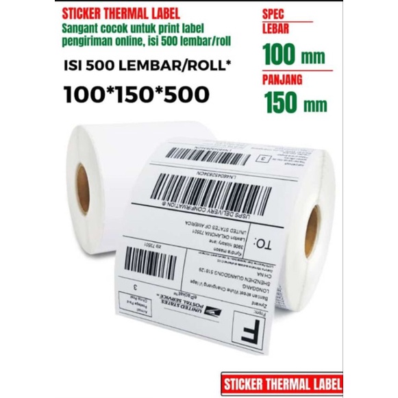 

STICKER THERMAL ISI 500LEMBAR