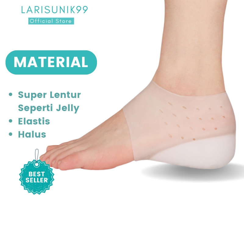 Insole Peninggi Badan Insole Sepatu Wanita Pria Sol Sepatu Peninggi Badan Silikon Lembut Nyaman Original