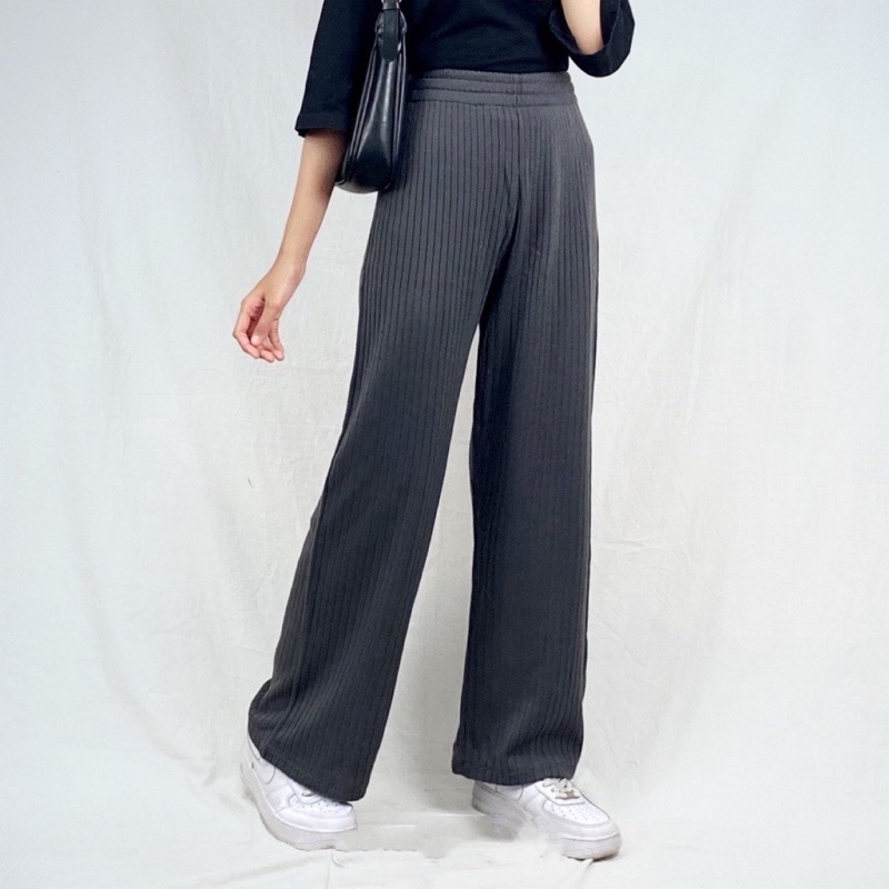 BEFAST - ZGW OOTD Celana Kulot PUTRIE / Kulot Masha Knit Pant / Celana Panjang Wanita Trendy / Pakaian Kekinian Remaja ABG / Celana Kulot Rib Terlaris / Fashion Wanita Ala Korean Style / Celana Kulot Wanita Casual / Kulot Kerja Wanita Modis