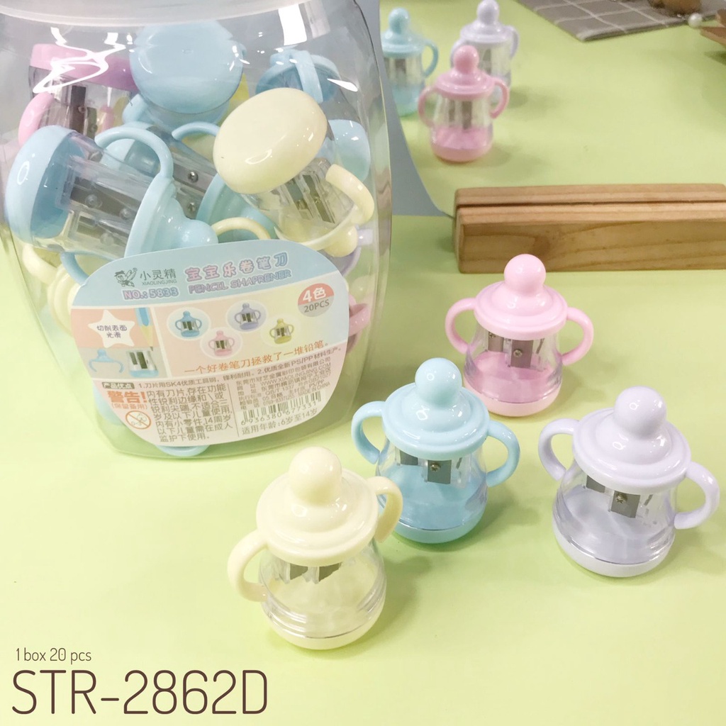 

RAUTAN PENSIL TOPLES BOTOL SUSU 2IN1 MOTIF LUCU / SERUTAN PENSIL KD242