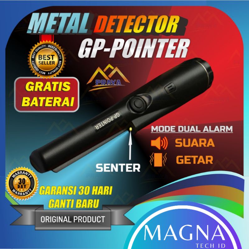 GP Pointer S Metal Detektor Detector Alat Deteksi Logam Emas Metal Perak