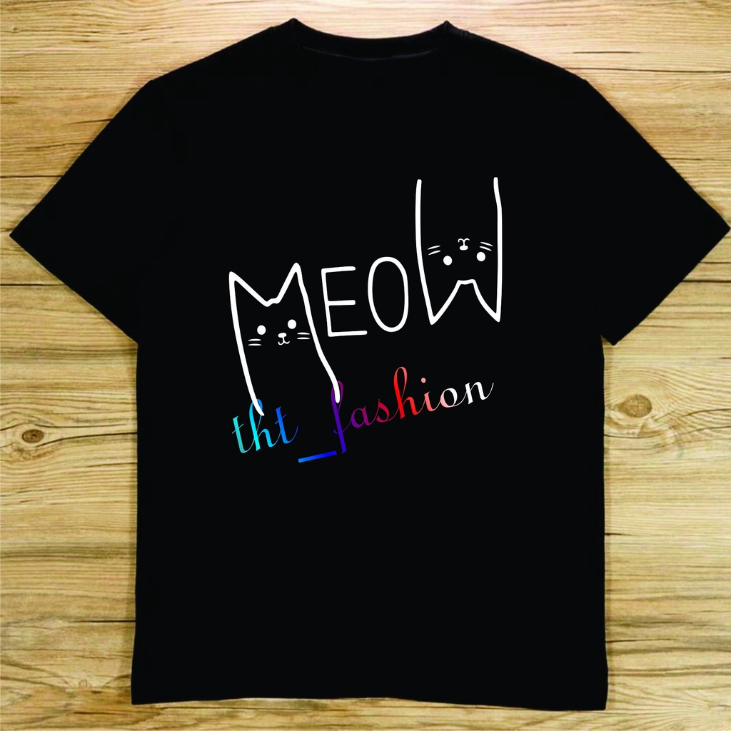 Baju kaos oversize kaos distro wanita meow