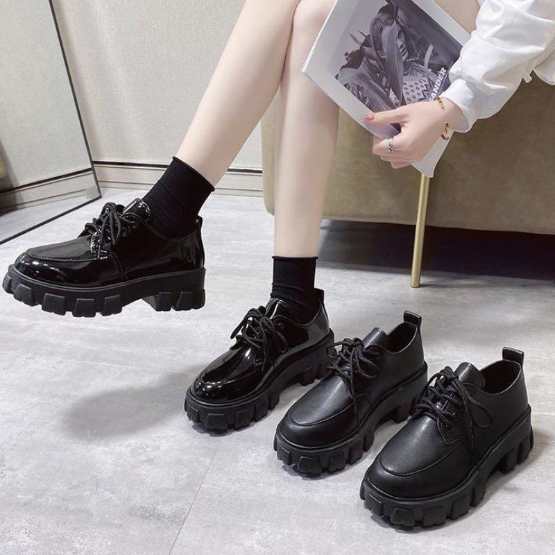 22004 Sepatu Docmart hitam wanita import sepatu oxford murah