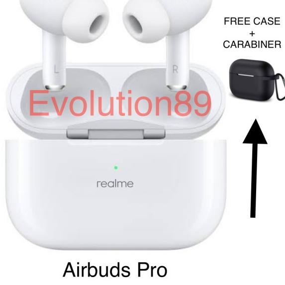 Headset Bluetooth Realme TWS Airbuds Free silikon Earphone Handsfree - Airbuds