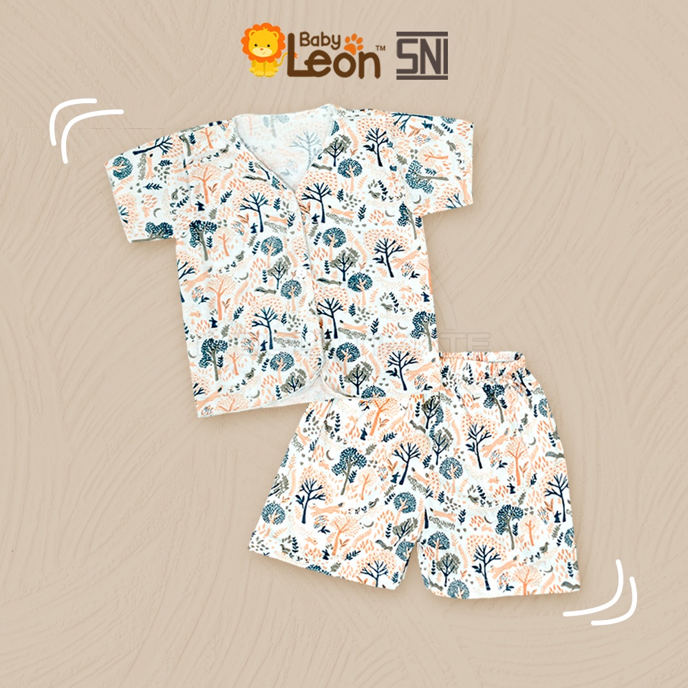 Baju Bayi Baru Lahir Celana Bayi Newborn (0-3 Bln) BABY LEON BC-8711 Baju Lengan Pendek Bayi Baju Lengan Panjang Bayi Baju Tidur Atasan Bayi Kaos Bayi Pakaian Bayi Celana Pendek Bayi Celana Harian Bayi BC-8712 CLB-8713 RABBIT FOREST LEOPARD SERIES