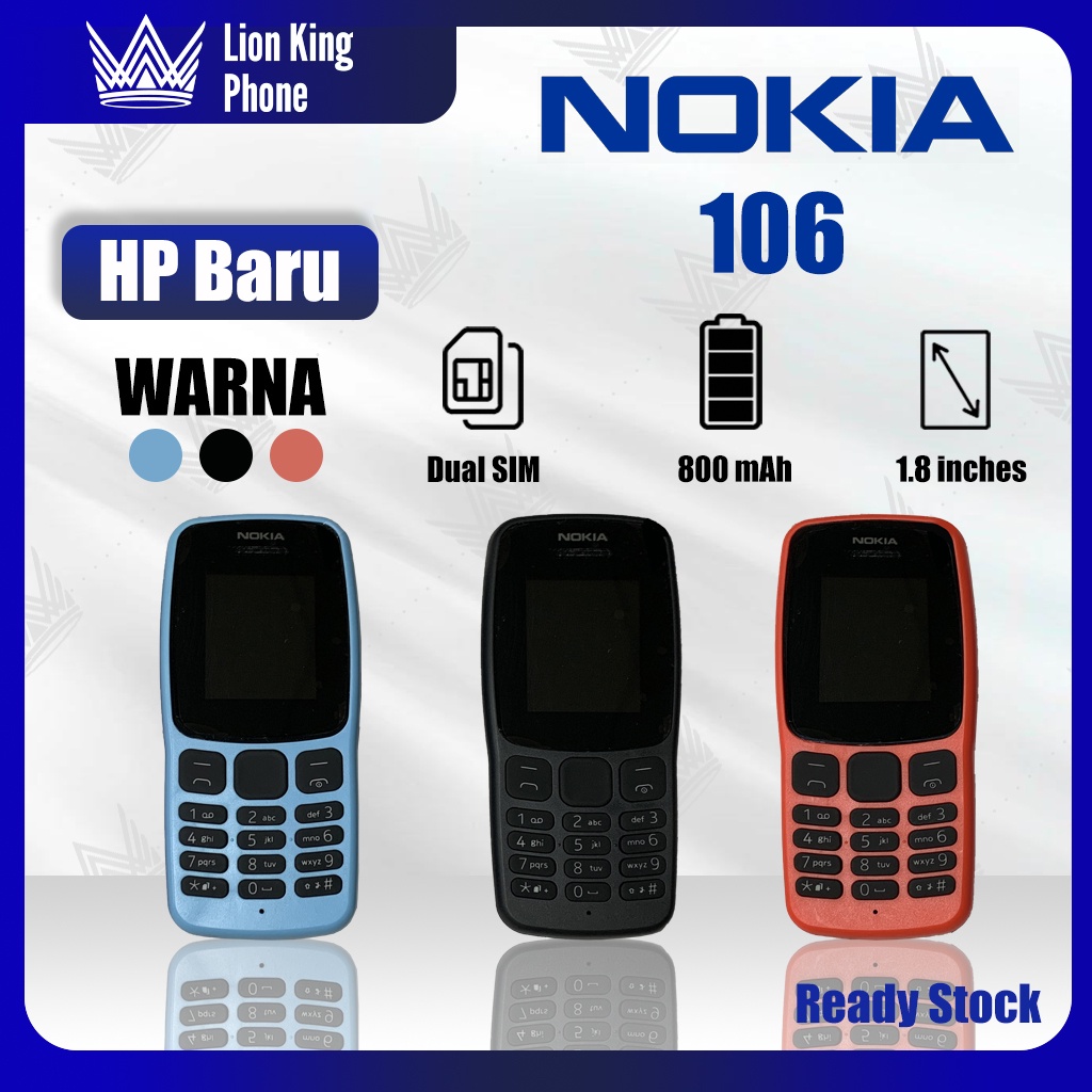 Nokia 106 Dual Sim Handphone bahasa indonesia suara besar bagus mulus bisa indonesia bahasa indonesia suara besar