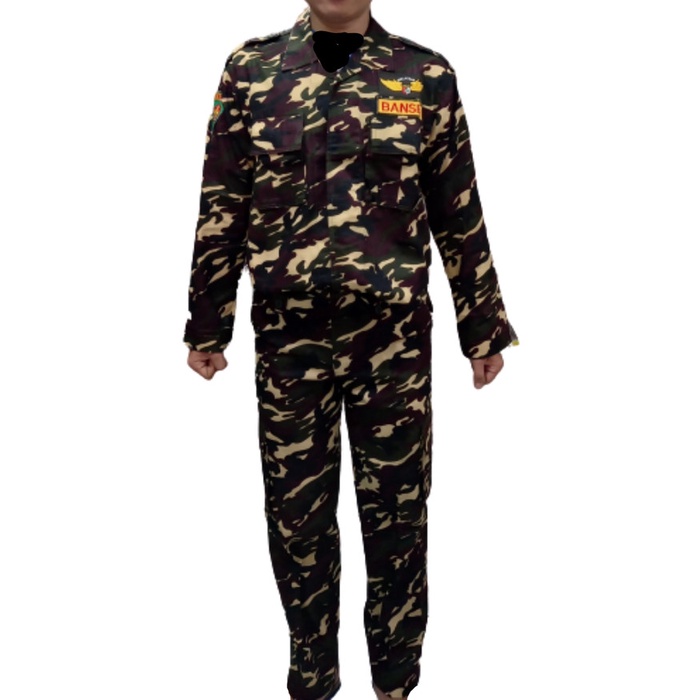 Seragam Driver Setelan Seragam Banser Loreng Nasional Bahan Katun Twill Grosir