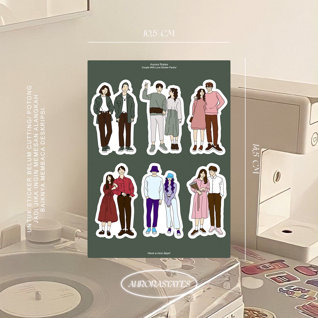 

STICKER COUPLE | STICKER ROMANTIS | STIKER OOTD | STICKER CAS HP TUMBLER JOURNAL