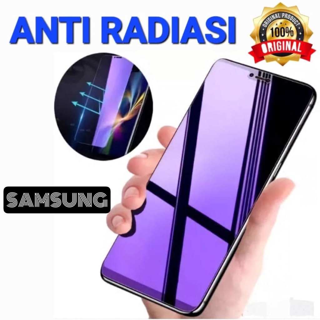 TEMPERED GLASS ANTI RADIASI 100D TG KACA BLUESCREEN ANTI RADIASI HP Samsung F62 J2 Prime J2 Core J5 