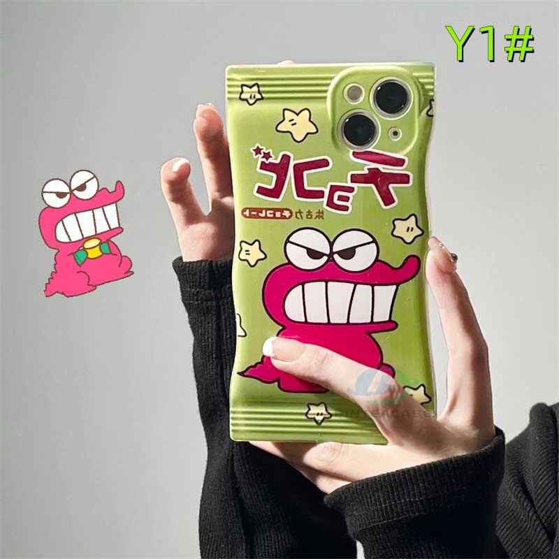 Realme 10 C30 C31 C35 C21Y C25Y RealmeC11 C25 C17 C15 C12 C3 C2 Realme 8i 7i 5 5i 6i 7 Pro Kartun Crocodile Gummy Tas Kemasan Soft TPU Phone Case Binteacase