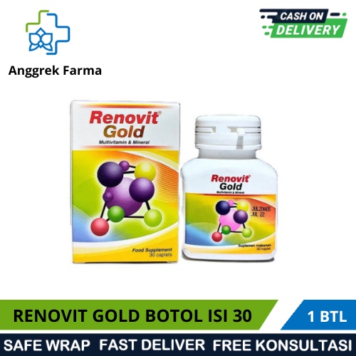 RENOVIT GOLD 30 TABLET/VITAMIN DAYA TAHAN TUBUH/MEMELIHARA KESEHATAN TUBUH/MULTIVITAMIN DAN MINERAL/