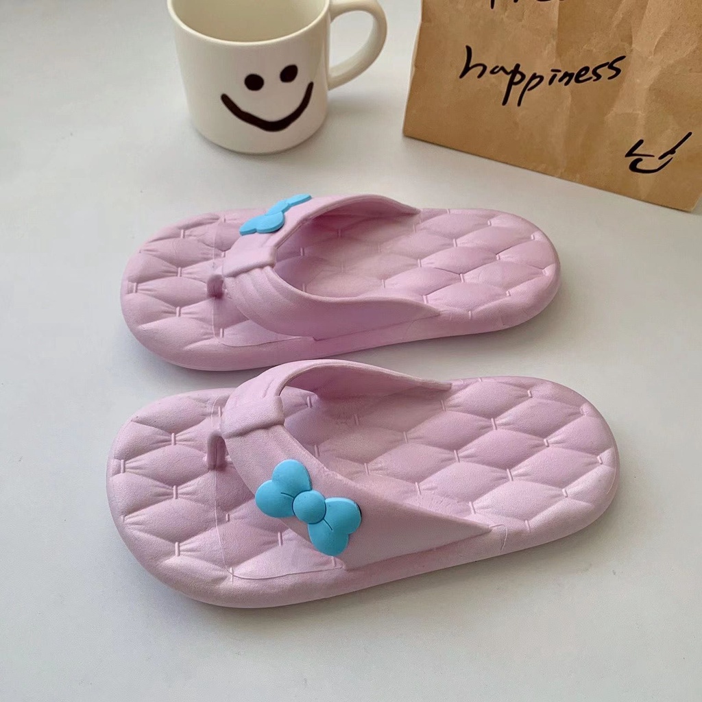 ♫ Megata ♫ SJ016  Sandal jepit Pita wanita unik lucu / sandal flip flop anti slip kekinian 2022 import