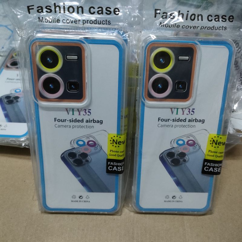 Softcase Vivo Y35 2022 Silikon Casing Selicon Case Bening Transparan Terasfaran Pelindung Pro Camera