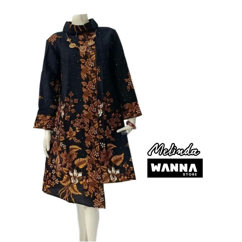 TUNIK BATIK MODERN CANTIK KEKINIAN model ATASAN BATIK WANITA TERBARU