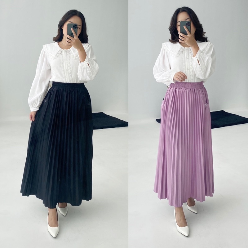 ROK PLISKET PREMIUM JUMBO DENGAN KANTONG BAHAN HYGET PREMIUM