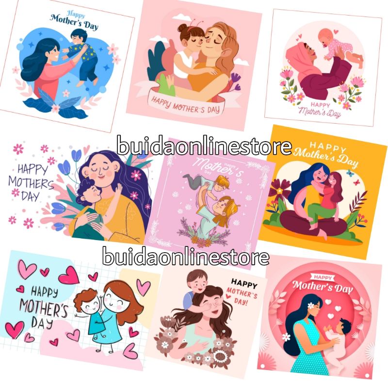 

Stiker Happy Mother's Day Sticker Selamat Hari Ibu Label Dekorasi kartu ucapan L129 Hiasan Hangtag Gift box kotak kado buket bunga dus hampers parcel untuk ibu tercinta bungkus wrapping hampers kado hadiah packaging best mom ever sealer pink flowy