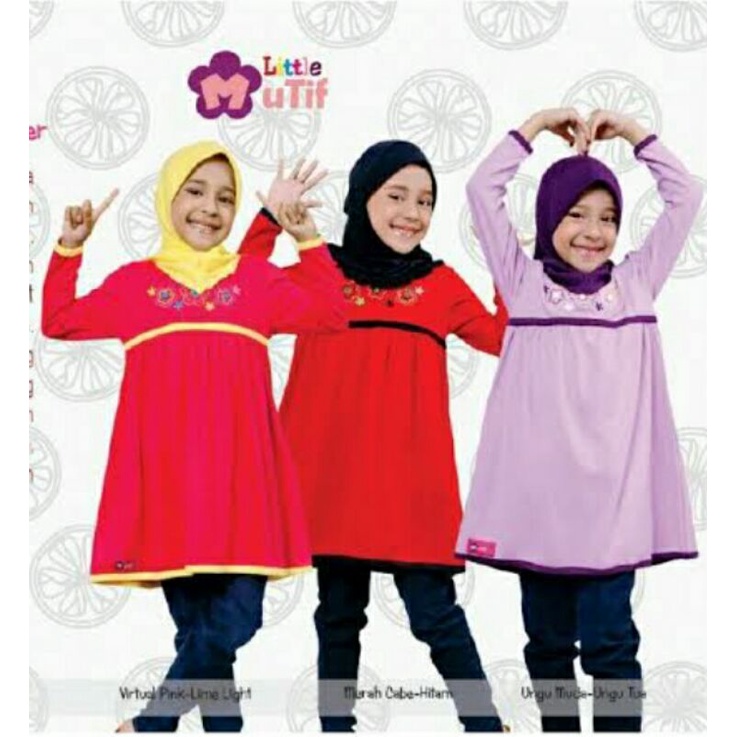 BAJU ATASAN ANAK - TUNIK ANAK LITTLE MUTIF LMG 135