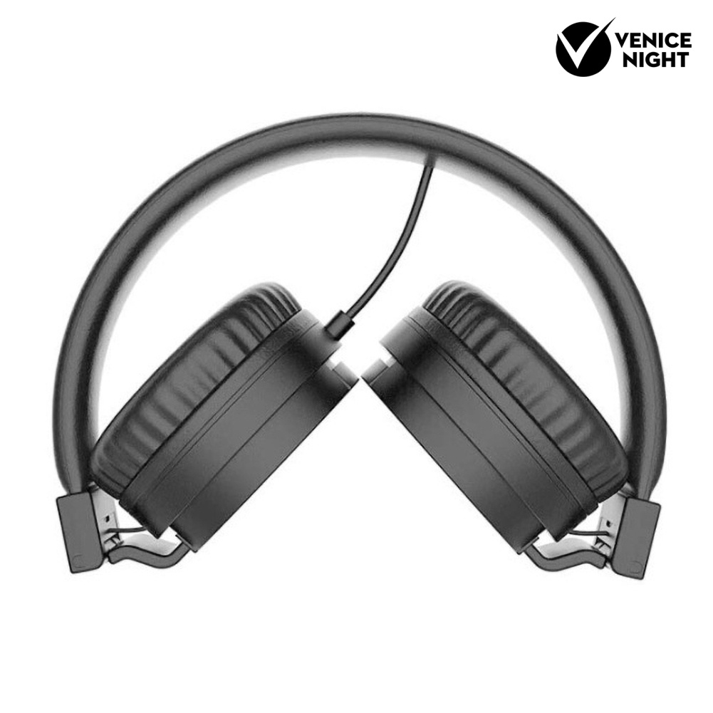 (VNEP) (Berkabel) Headphone Stereo HiFi Portabel Lipat Headset Gaming Bass Berat dengan Mikrofon