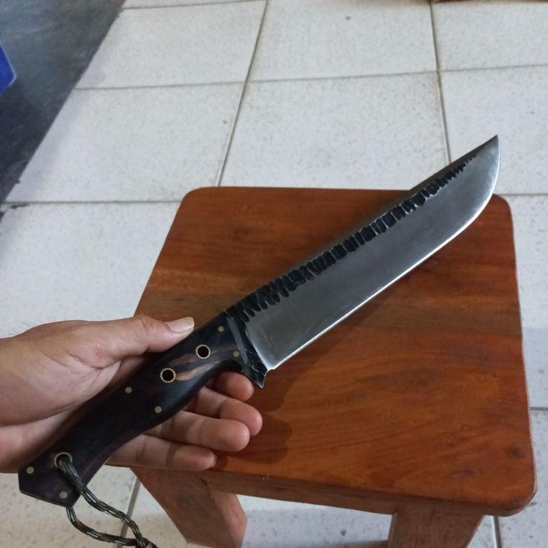 Pisau Bushcraft Bowie tebas ranting