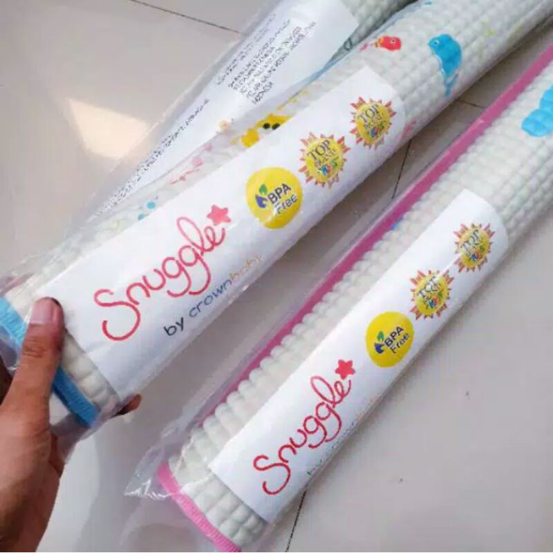 PERLAK SNUGGLE POLOS  dan gambar  / Perlak Ondo Crown Motif Snuggle / PERLAK ANTI OMPOL CROWN SNUGGLE BABY PERLAK Ondo Polos dan Motif Karet 90 x 60 cm