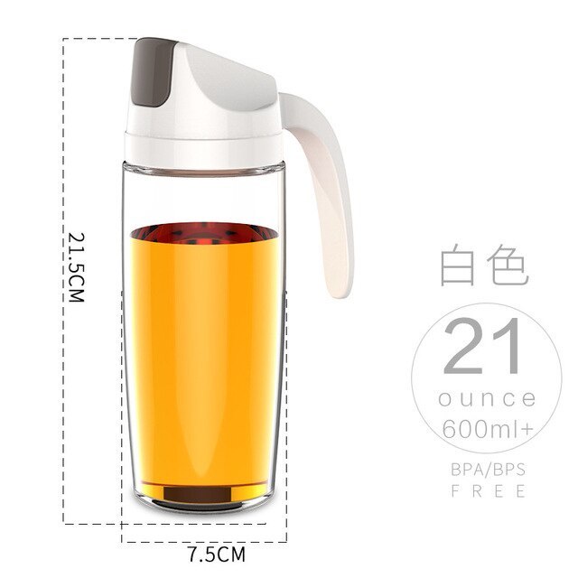 Yamata Botol Minyak Buka Tutup Otomatis/ Botol Minyak 300ML dan 600ML Bahan Kaca Peralatan Dapur Berbahan Kaca