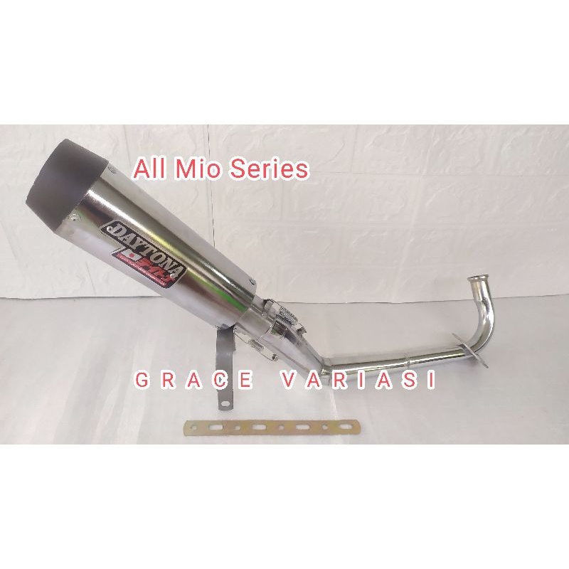 KNALPOT RACING DAYTONA UNTUK SEMUA MOTOR MATIC MIO/ALL TYPE MIO. MIO SPORTY/SMILE/J/SOUL GT 113/115/