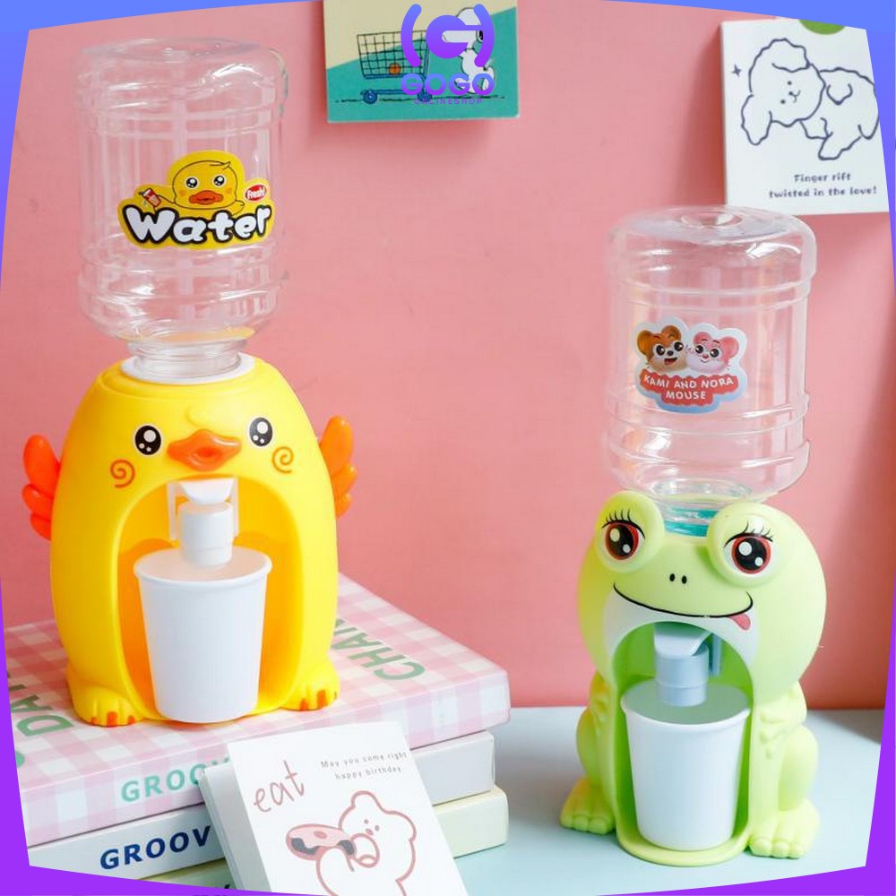 GOGO-M295 Dispenser Mini Air Minum Anak Karakter Bebek Kartun Dispenser Air Galon Mini Portable Jus Mini / Mainan Tempat Air Minum