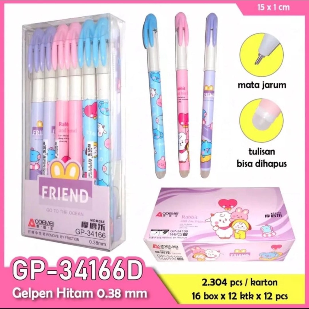 

Pulpen bisa hapus/pen gel hapus/erasable pen/pen hapus lucu fancy ODEM
