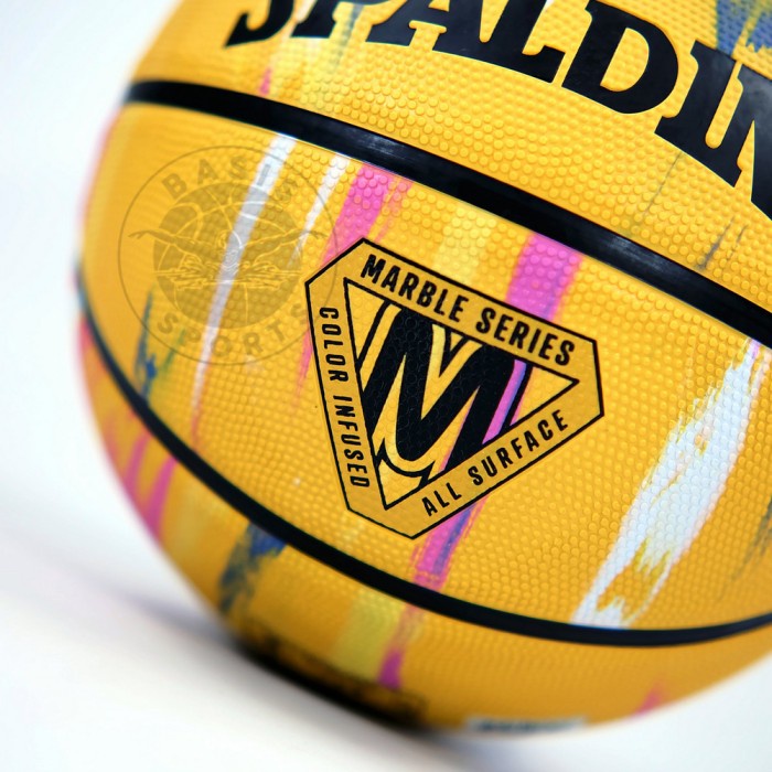 BOLA BASKET SPALDING MARBLE SERIES BASKETBALL YELLOW SIZE 7