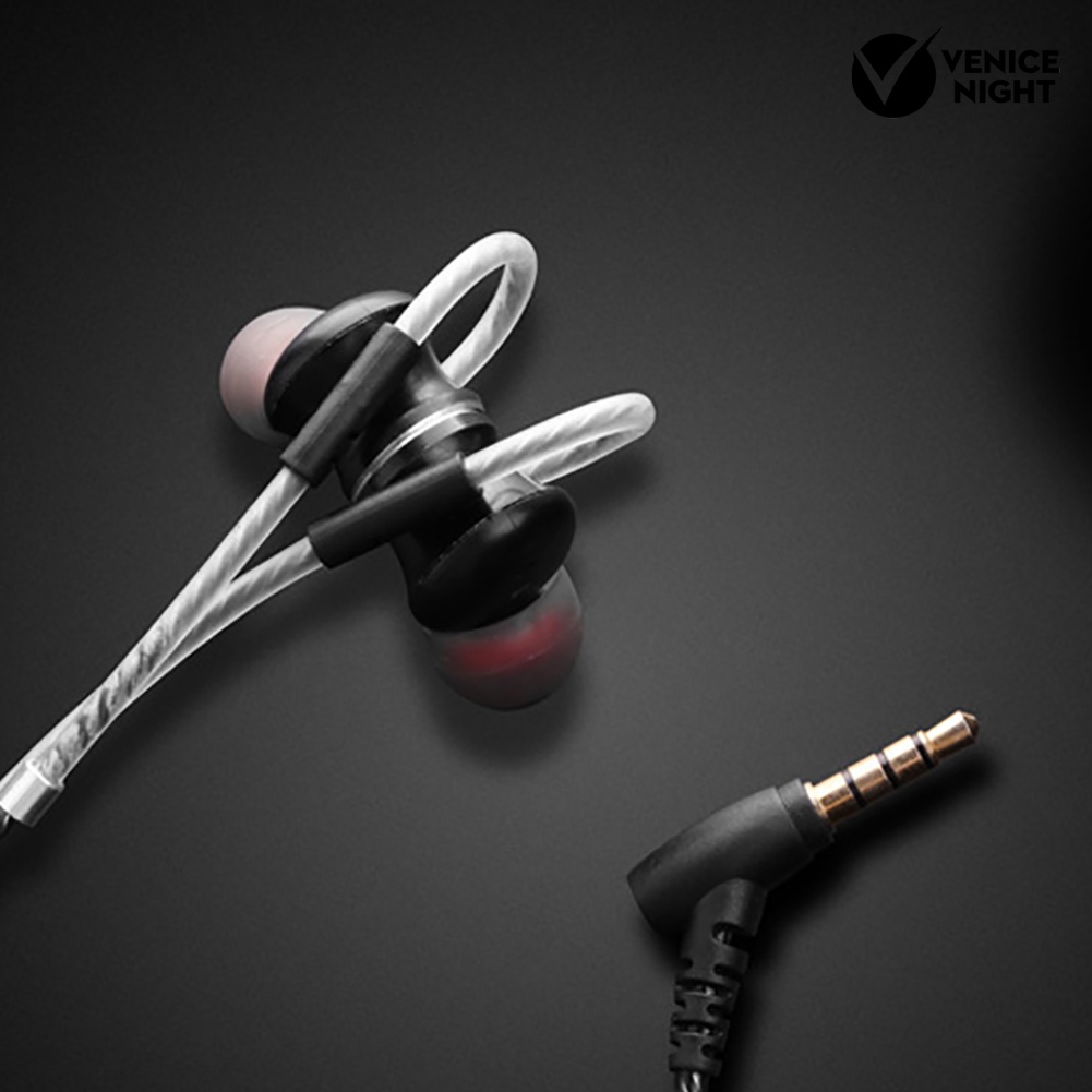 (VNEP) (Berkabel) 3.5mm Plug ic Microphone In-Ear Earphone Headset untuk Smartphone