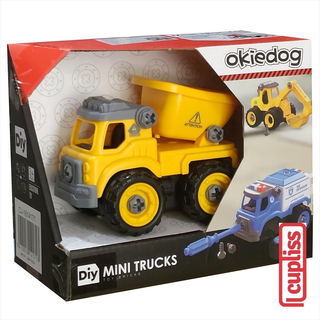 Okiedog Diy Mini Trucks Dump  Trucks Mainan Bongkar Pasang Anak