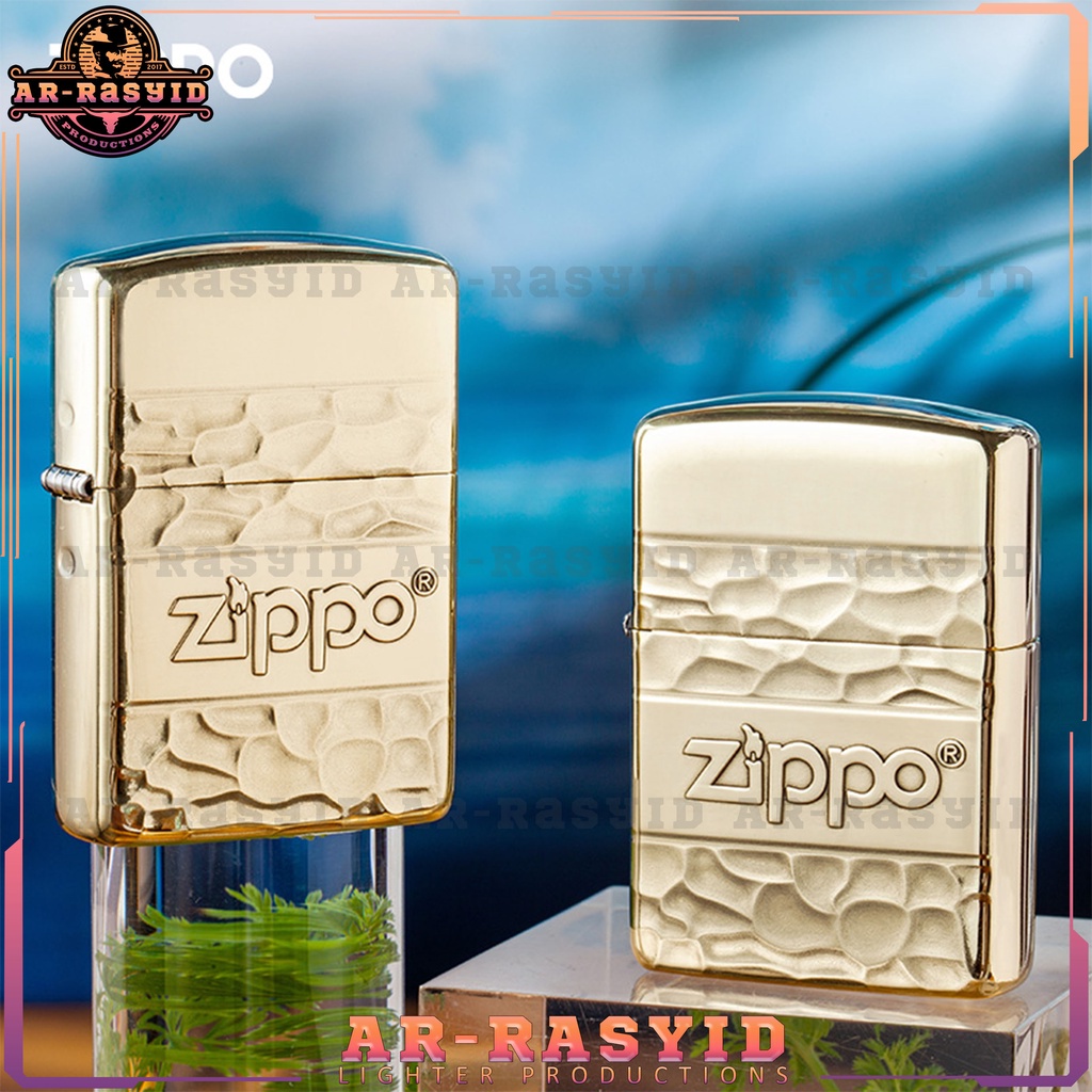 Korek Api Minyak Zippo Gold Ukir Logo Zippo 165