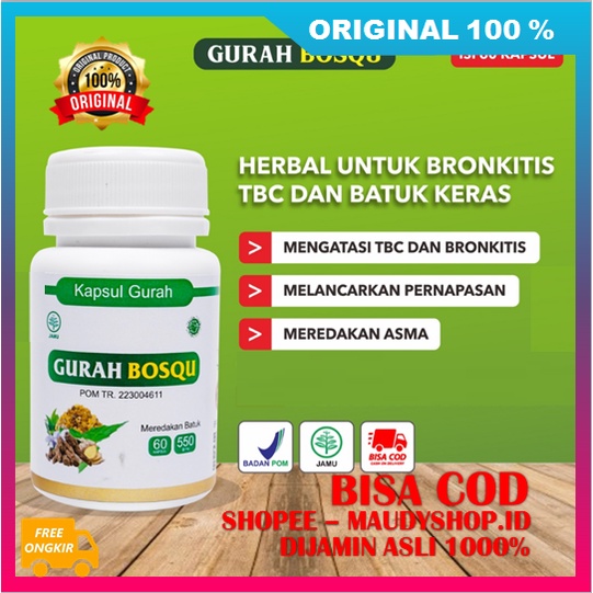 Gurah Bosqu Obat Herbal Atasi TBC, Asma, Sesak Nafas, Batuk Menahun, Bronkitis, Sinusitis, Pneumonia