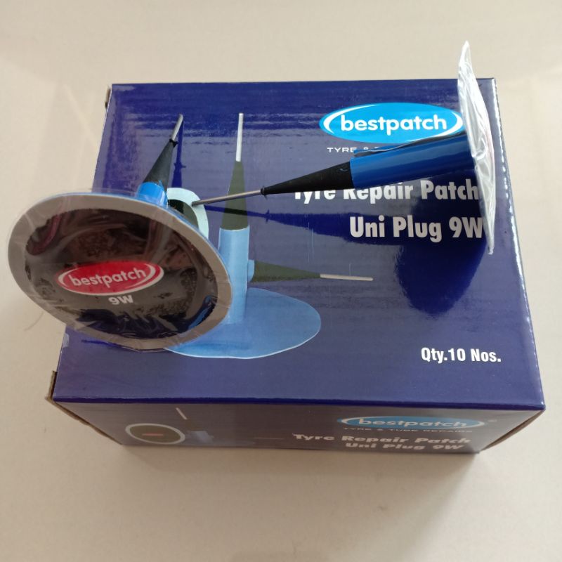 Bestpatch Uni Plug 9W Per Pcs / Biji / Lembar - Karet Tambal Ban Payung - Best - Bestpatch