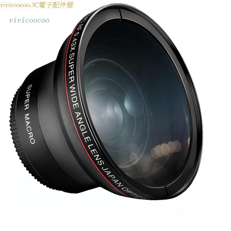 Vivi Lensa Makro Wide angle 49 / 52 / 55 / 58mm 0.43X Untuk D7000 D5500 D5200