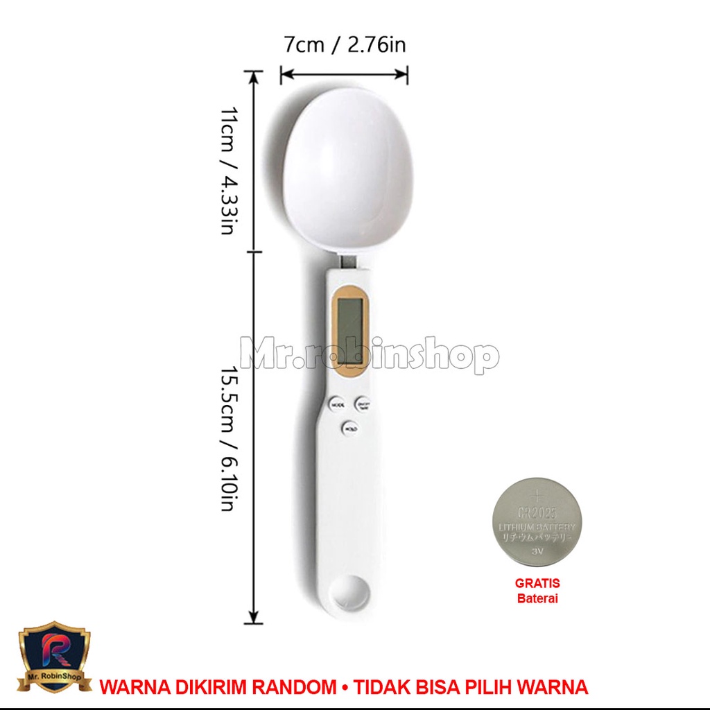 i125 Sendok Ukur digital Elektrik 500g / sendok timbangan / digital spoon scale / timbangan dapur, bumbu, kopi dll