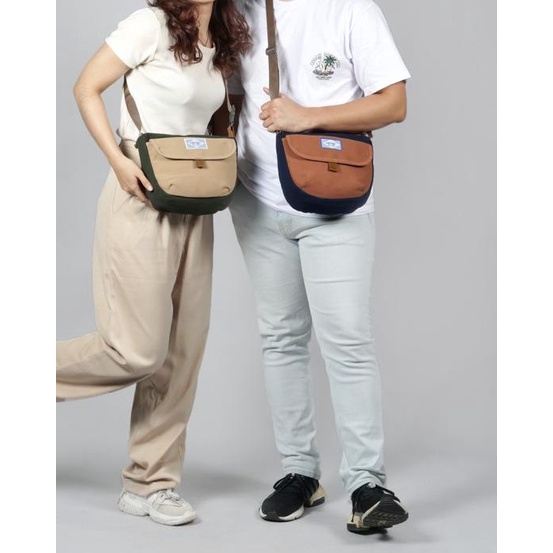 Tas Selempang Pria Zigzag Verton - Tas Slingbag - Slempang Casual Pria - Navy