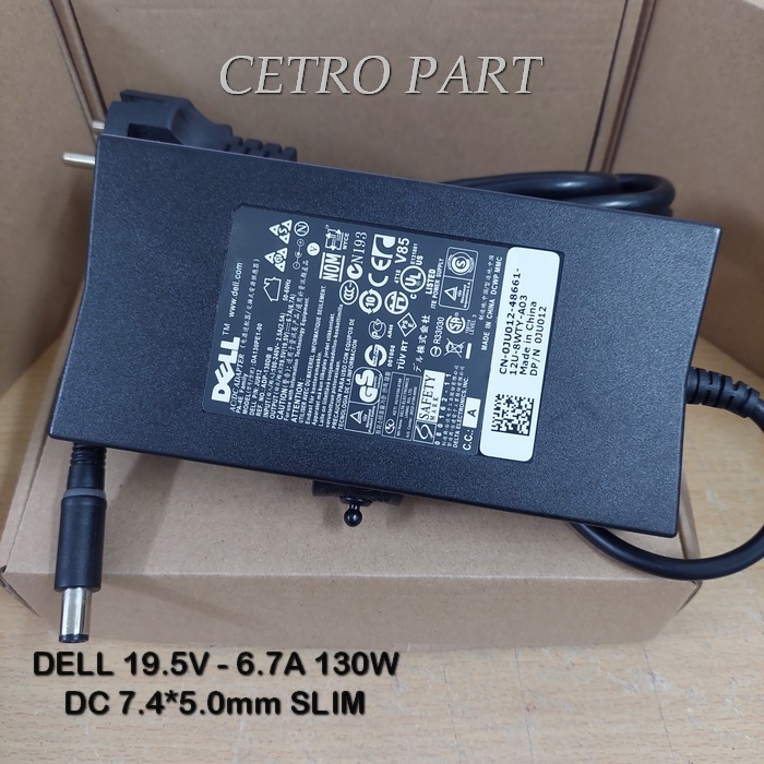 ADAPTOR CHARGER LAPTOP DELL PA-4E SLIM 19.5V 6.7A (130W) DC 7.4*5.0mm