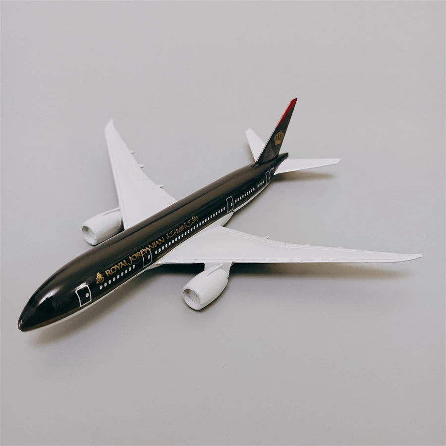 Royal Jordanian Airlines Boeing 787model Pesawat B787 Diecast Metal Model Pesawat Dengan Display Stand