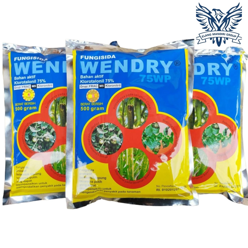 Fungisida Wendry 75 WP 500gr Bahan Aktif Klorotalonil 75% DACONIL DAKONIL