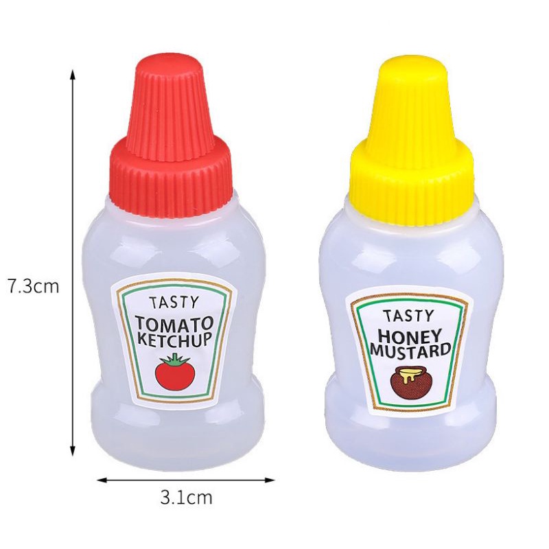 Botol Saos Mini Bento Anak - 2 Botol Mini Tempat Saus Kecap Mayo Kotak Bekal Lunchbox KIds