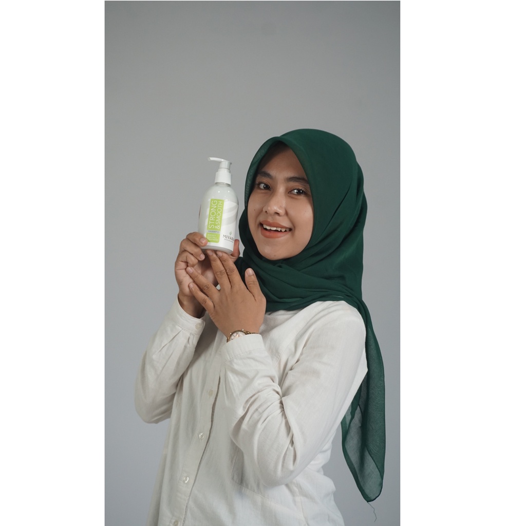 Miyara Shampoo Strong and Smooth Perfect Hair Fall Treatment Shampo Perawatan Penumbuh Rambut Rontok Botak Alami Masa Kini Anti Ketombe Bpom 250 ML