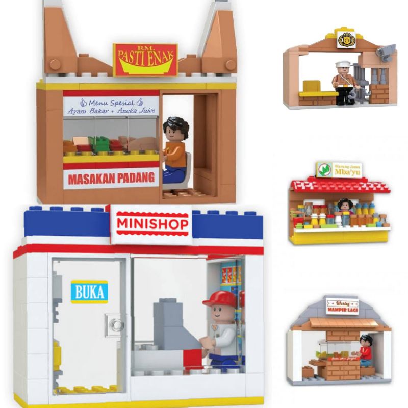 Jual Emco Brix CITY Blocks Susun Balok Warung Toko | Shopee Indonesia