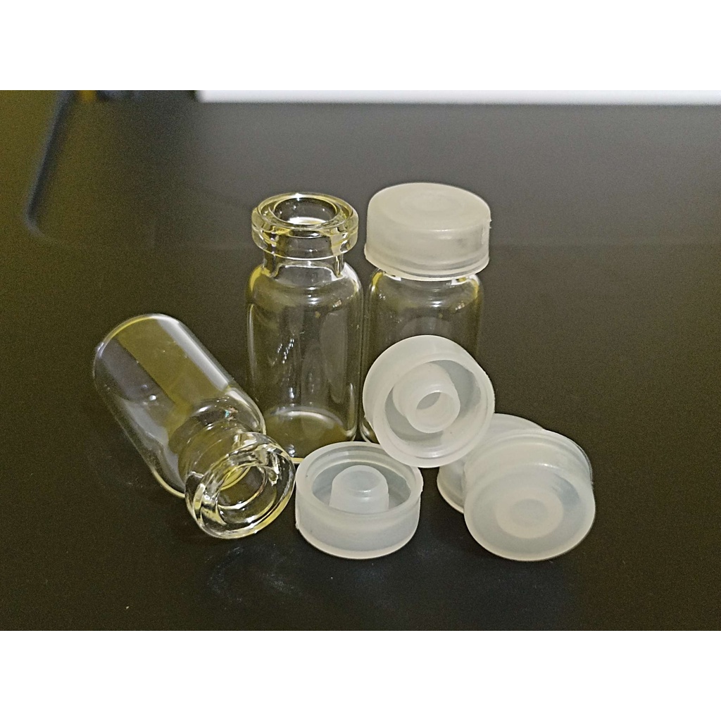 Botol kaca mini souvenir 3ml 4ml / Botol tester tutup PLASTIK kedap udara