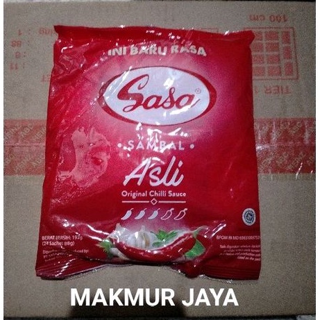 

SASA SAMBAL SAOS ASLI PEDAS 9gr (1 Pack Isi 24 Sachet)