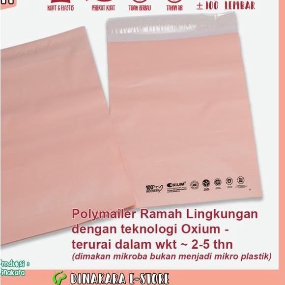 

Polymailer Baby Pink 32x45 Premium - Ramah Lingkungan (isi +/- 100 pcs